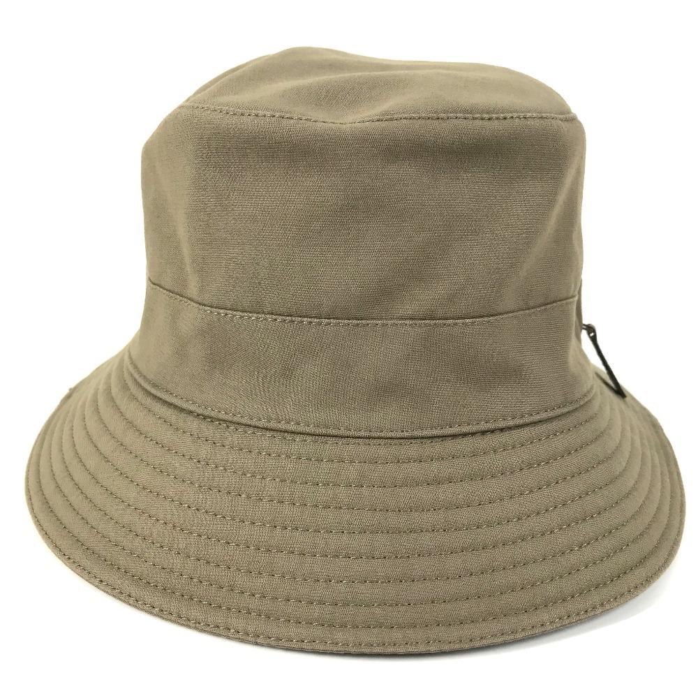 HERMES Zip up hat hat bucket hat bob hat hat cotton khaki
