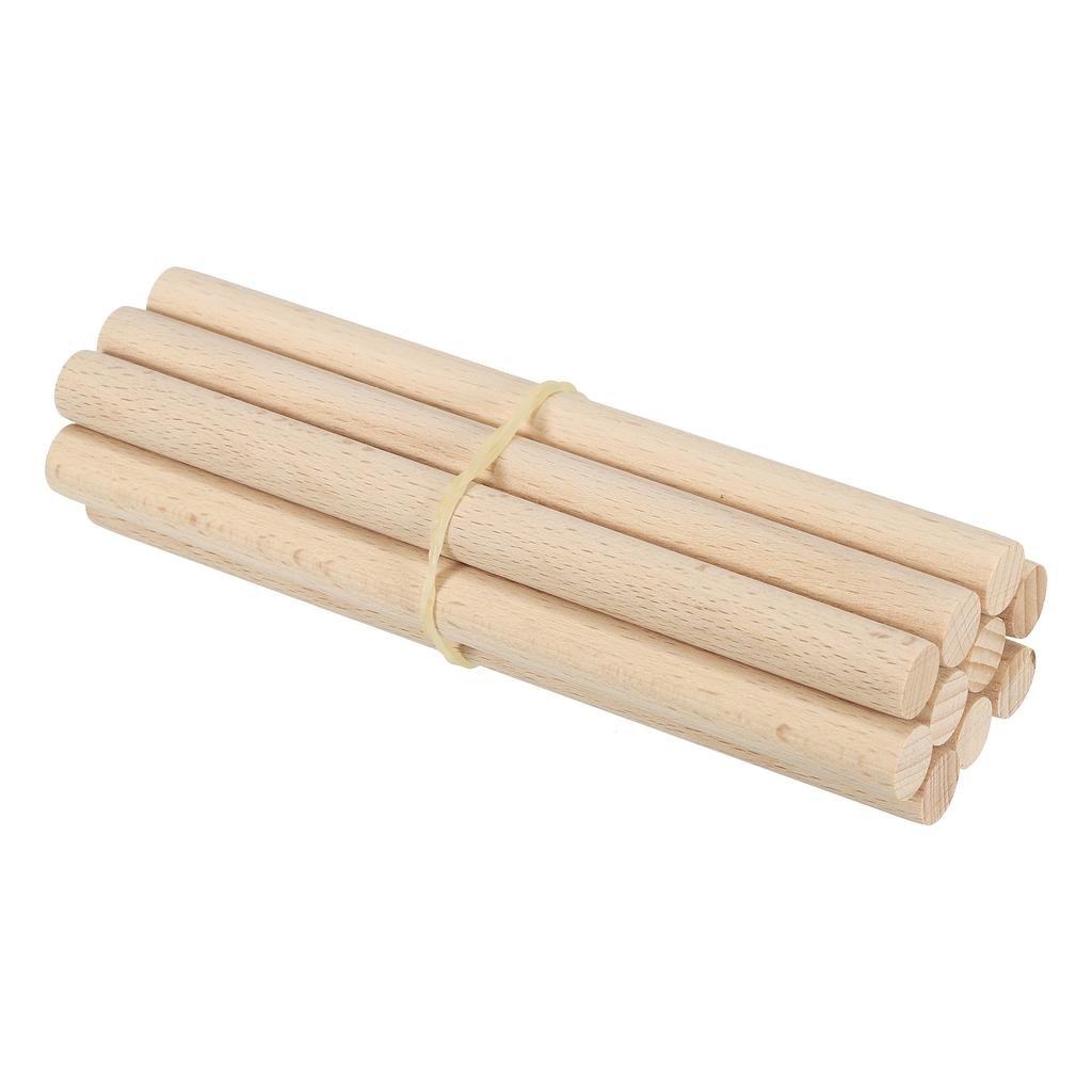 10 Pcs Dowel Rods Wood Sticks Unfinished Wooden Dowel Rods Round Dowels Hardwood Sticks for DIY Crafts and Home Decor