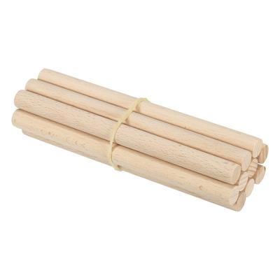 10 Stück Dübelstangen Holzstäbe Unfertige Holzdübelstangen Runde Dübel Hartholzstäbe für DIY-Bastelarbeiten und Heimdekoration
