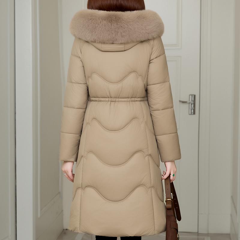 Winter Women's Jackets Hooded Loose Thick Warm Long Parkas Middle Age Female Coat