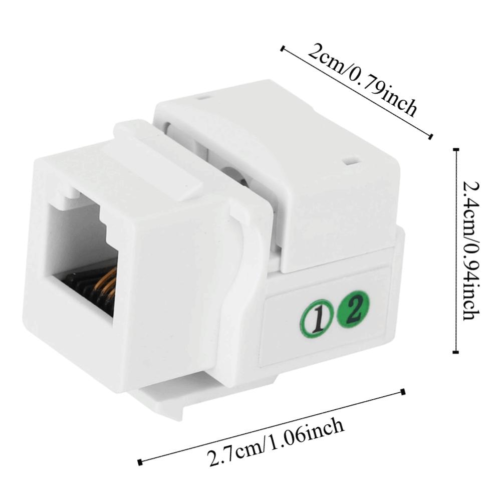 5Pcs Cat 3 Telephone Voice Module RJ11-90° ABS Network Module with Dust Cover Network Cable Information Module Telecommunication