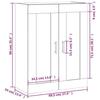 VidaXL Armoire murale chêne marron 69,5x34x90 cm bois d'ingénierie 830395