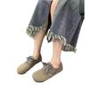 Huiliya Retro Flat-bottomed Boken Shoes Women's 2025 Autumn New Versatile Soft-soled Lazy Shoes Single Shoes Women 998-6
