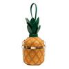 Nuova Borsa a Tracolla da Donna Personalizzata a Forma di Ananas Piccola Fresca per Ragazza Adolescente Singola Spalla Stile Straniero Intrecciata con Borchie e Catena Chiusura Borsa Rotonda