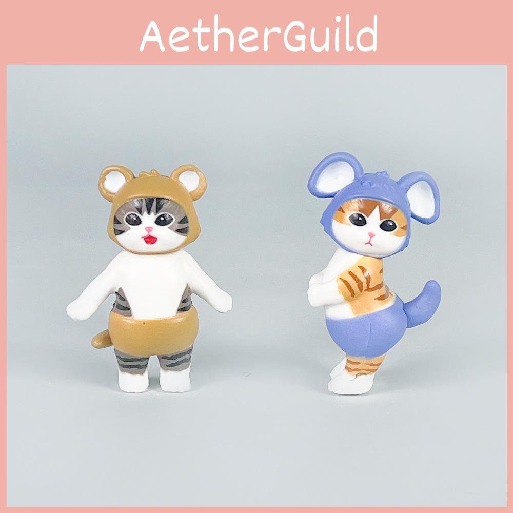 Mofusand Cute Cat Animal Costume Model Ornament Set For Kids And Fan Collectibles