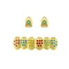 Glossy Single-Colored Diamond Hip-Hop Grillz Set with European and American Inspiration