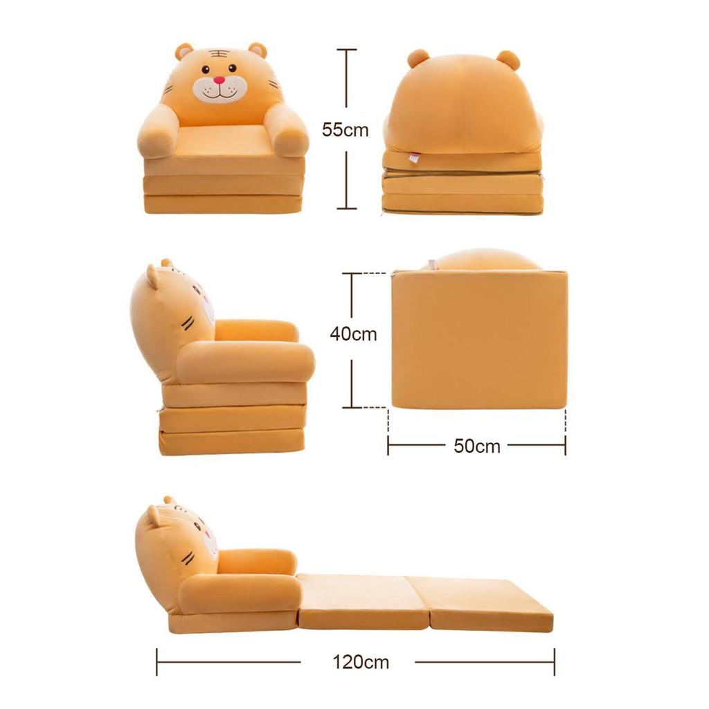 Kids Foldable Sofa Chair Cover Children Couch Backrest Slipcover Sofa Covers Washable for Living Room Playing Room Decoration