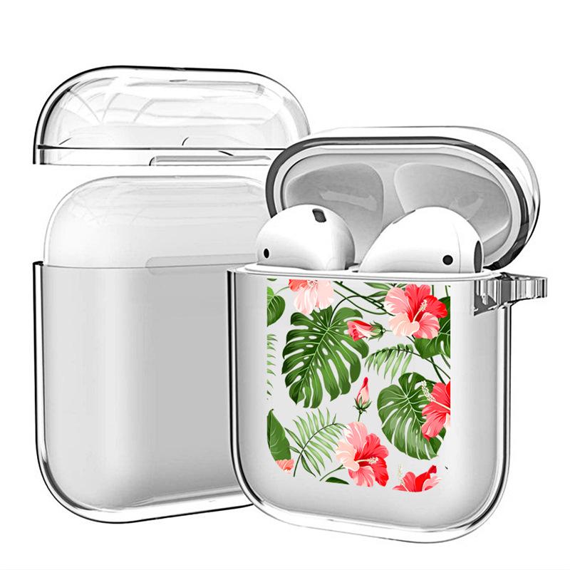 "Chrysanthemum Design Shockproof Transparent TPU Soft Case for Apple AirPods 4"