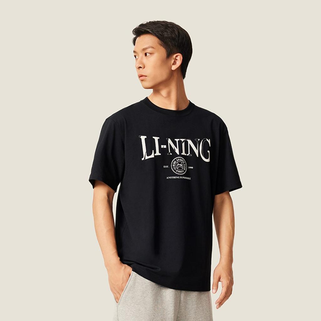 Li Ning Sports Trendy Collection T Shirt Men's Black AHSV483-4