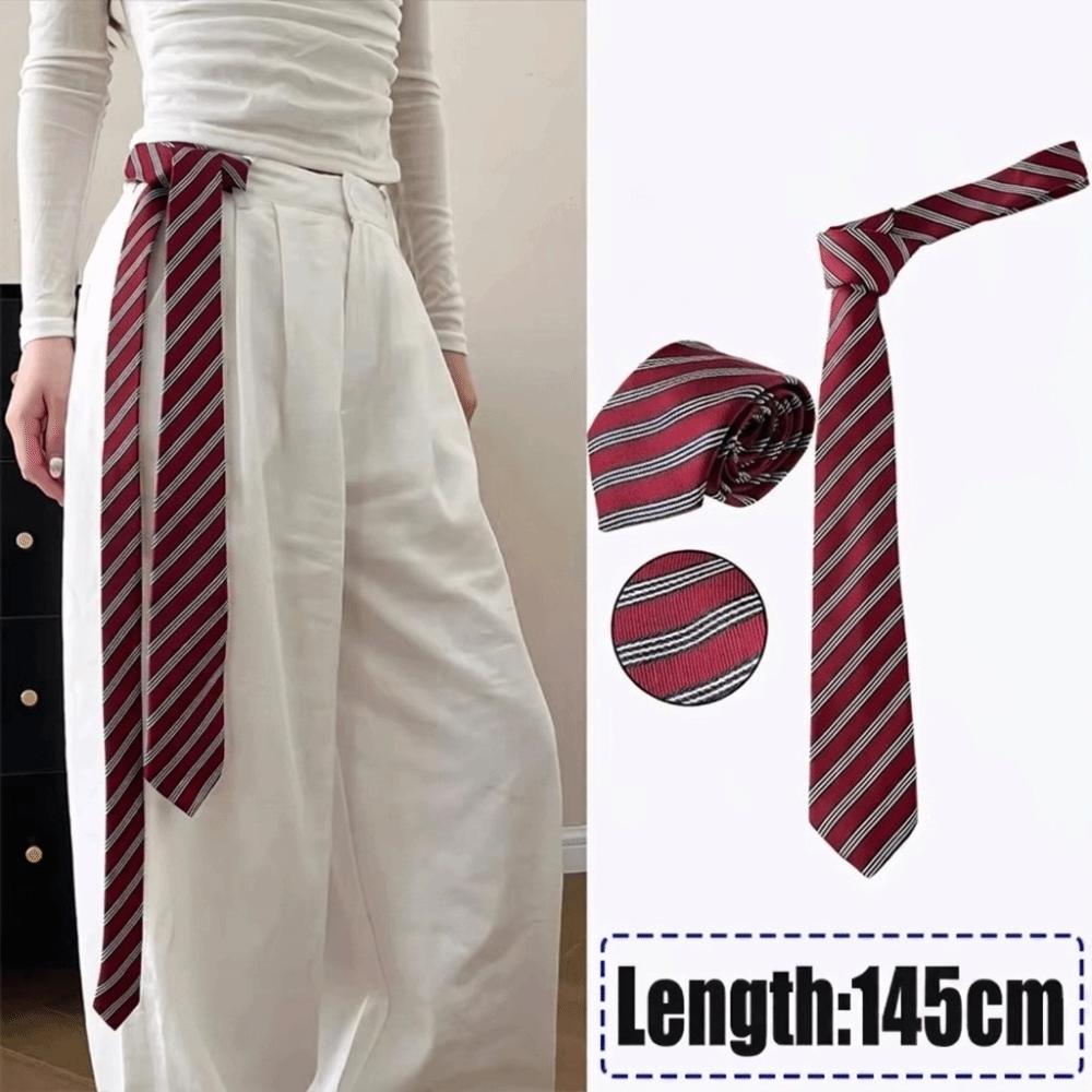 Polyester Waist Tie Belt Striped Necktie Scarf New Neck Tie  Casual Wear