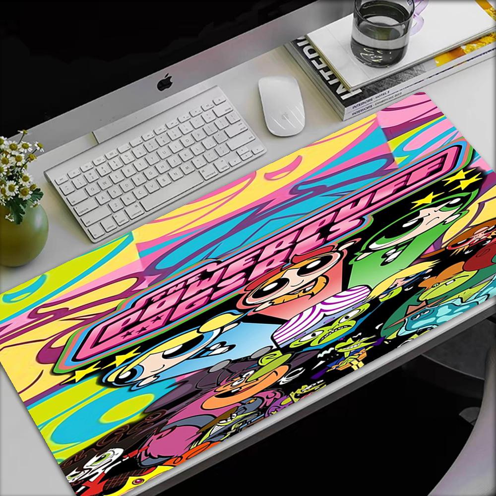 The Powerpuff Girls Theme Mouse Pad, Non Slip Rubber Base, Multifunctional Office & Home Decor, Perfect for Workspace Personalization.