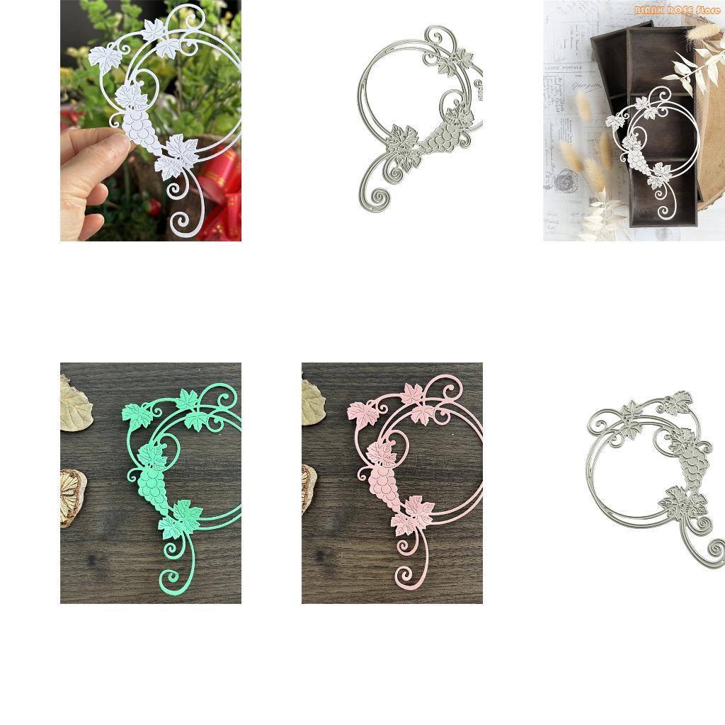 K1AE Grape Wreath Carbon Steel Cutting DiesMetal Embossing Stencils for Scrapbooking