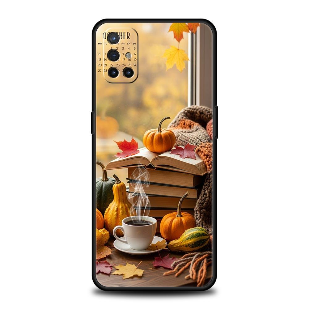 

Phone Case For Oneplus 13R 13 12 10T 11 R10 Nord N100 N200 N10 9 9R CE 2 3 Z Pro Lite 5G Soft TPU Pumpkin Autumn Leaves Coffee OnePlus Z
