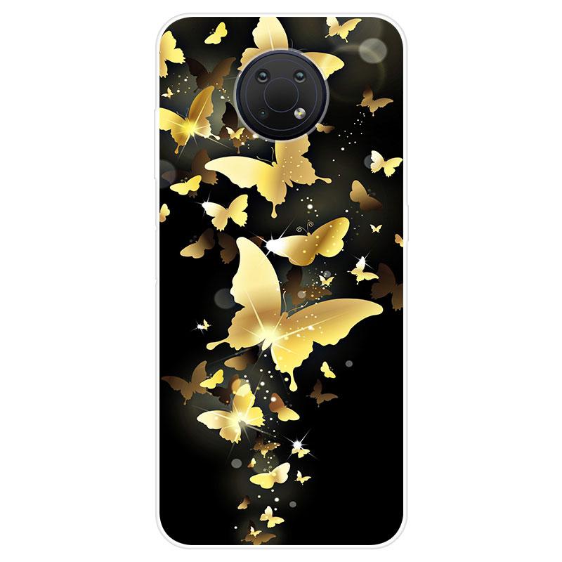 Clear Phone Case For Nokia 105 4G – Shockproof Slim Cover With Golden Butterflies Design