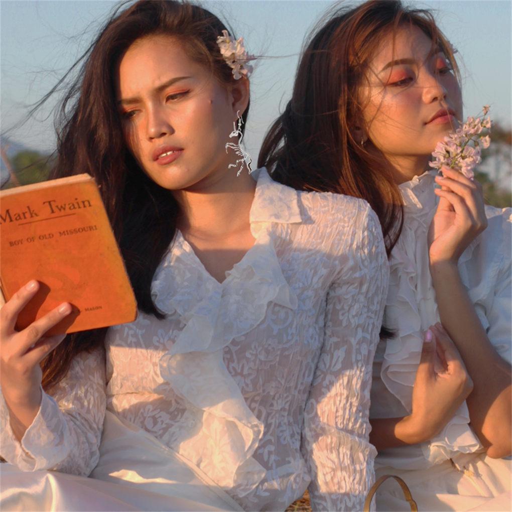 1 Pair Earrings Vintage Dance Ear Hooks Anniversary Holiday Jewelry Female Teens Birthday Personalized Gift Costume Accessories