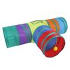 Rainbow Three-Way Foldable Cat Tunnel Toy