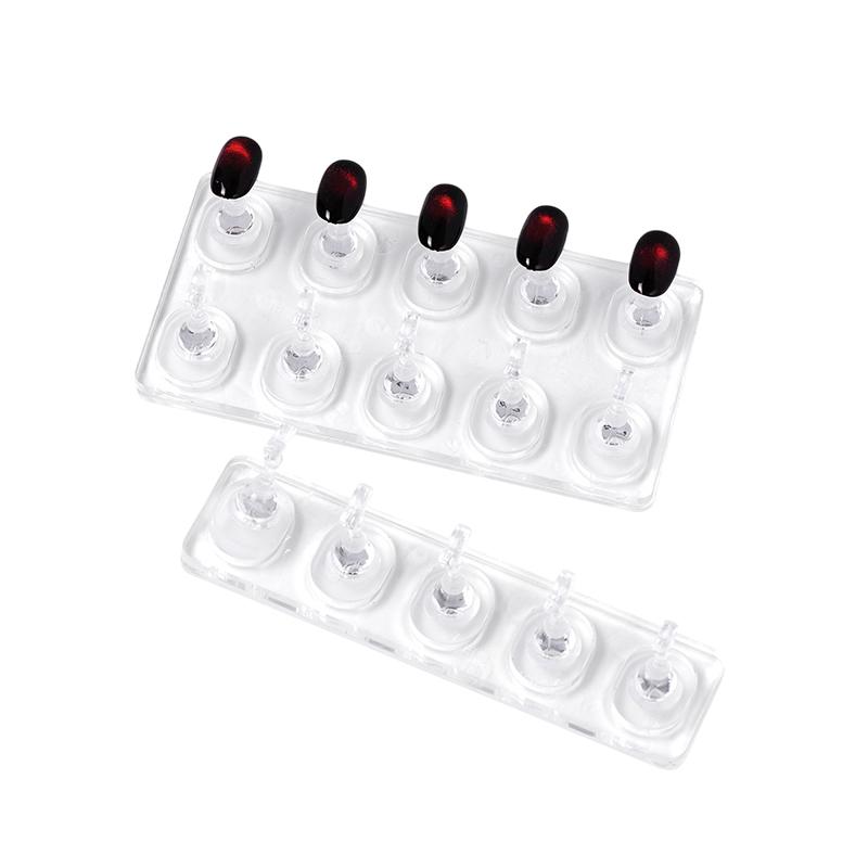Acrylic Nail Practice Tray Non-Magnetic Nail Extension Board For Nails Training Multi-Purpose Gel Nails Drying And Display Stand