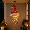 Led Santa Hat Hanging Light Christmas Hat Pendant Lamp With Tassel Bell Star Ornaments Xmas New Year Party Decoration Light