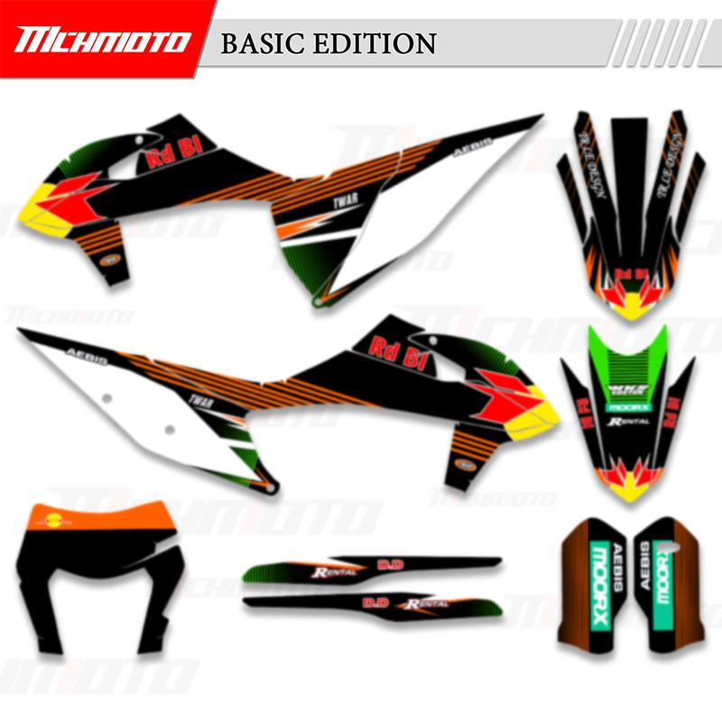 MCHMFG Full Graphics Decals Sticker Kits For KTM 125 250 350 450 500 525 SX SXF     EXC No number (EXC)