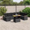 VidaXL Garden Lounge Set with Cushions 9 Pcs, Patio Sofas, Patio Furniture Set, Outdoor Furniture, Black 3273211