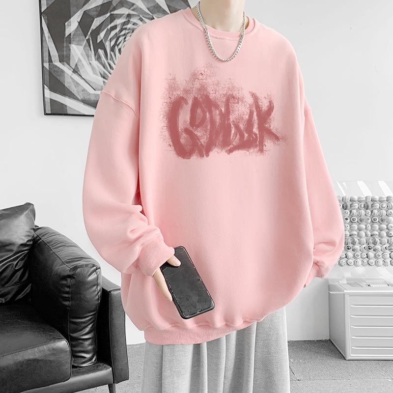 Sweater Men's Spring and Autumn Round Neck Pullover Large Size Men's Loose Men's Jacket Sports Long-sleeved Bottoming Shirt Men's Top