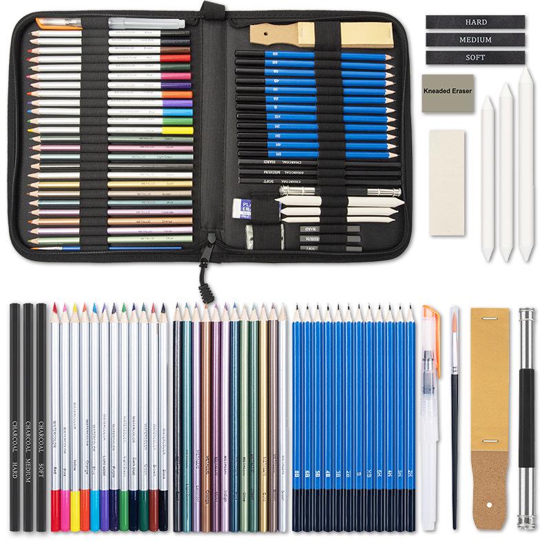 Professional Fine Arts Sketch & Colored Pencils Set - Creative Toolkit for Drawing & Painting