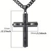 1pc Men's Hip Hop Style Crafts Black Cross Accessories Hip Hop Trendy Men's Pendant Cross Necklace