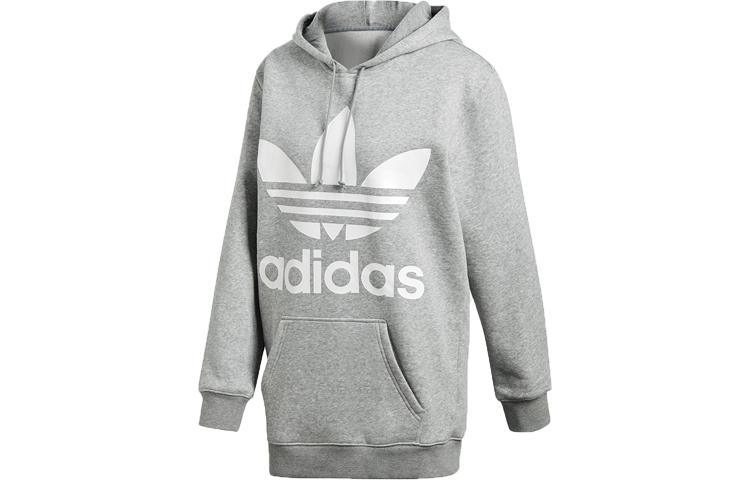 Adidas Originals Sweatshirts Women s Medium Heather Gray Hooded Moderate Regular DH3154 36
