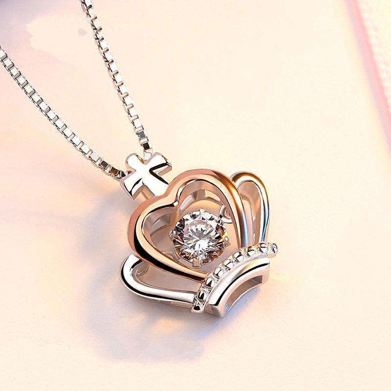 925 Silver Bead Necklace Pendant AAA Zircon For Women Clavicle Chain Necklaces Wedding Party Fashion Jewelry Gift