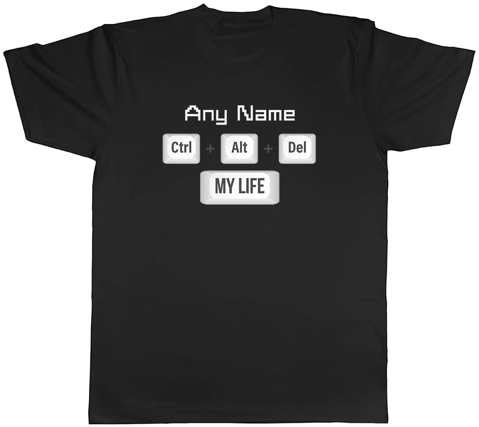 Personalised IT Technician CTRL ALT DEL Mens T-Shirt Tee Gift Top XL