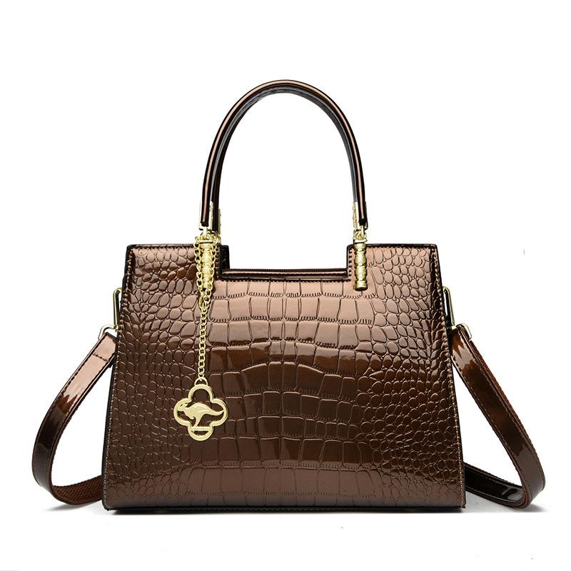 

Мягкая кожаная одноплечевая сумка большой вместимости для женщин, Модная и элегантная сумка через плечо золотой