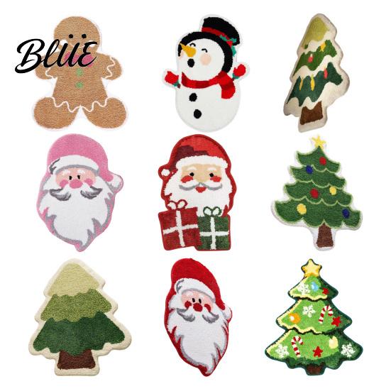 Cloud-like Comfort Floor Absorbent Anti-slip Snowman Non-Slip Xmas Tree Mat Christmas Bathroom Rug Washable Santa