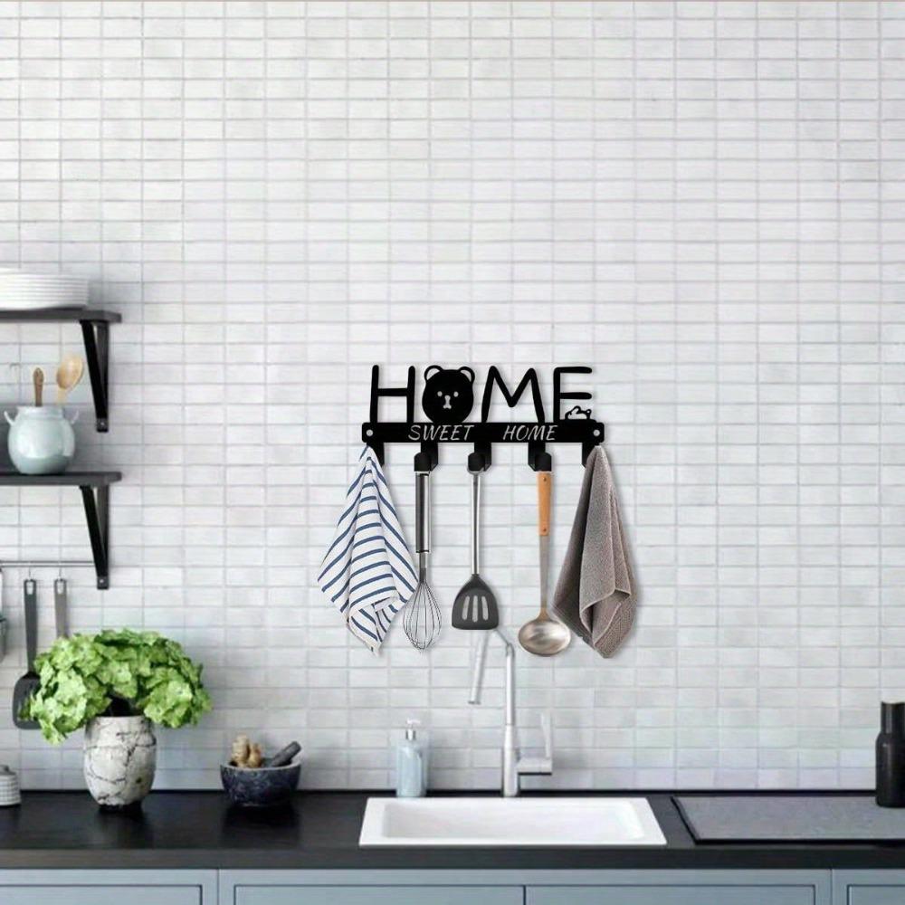 Heavy Duty Metal Key Holder Wall Mount 5.91 Inch Rustic Entryway Organizer with Hook for Keys Hat Indoor Outdoor Durable Housewarming Gift