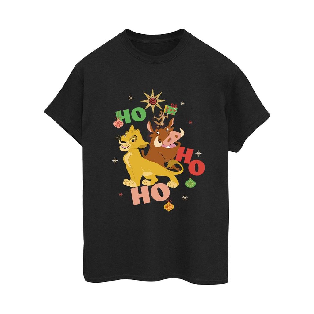 The Lion King Damen/Damen Ho Ho Ho Baumwolle Boyfriend T-Shirt