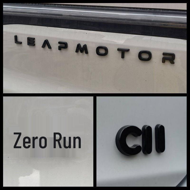 Leapmotor B10 Schwarzes Logo Hauben- & Heckemblem Aufkleber für C10/C16 Modifikationen