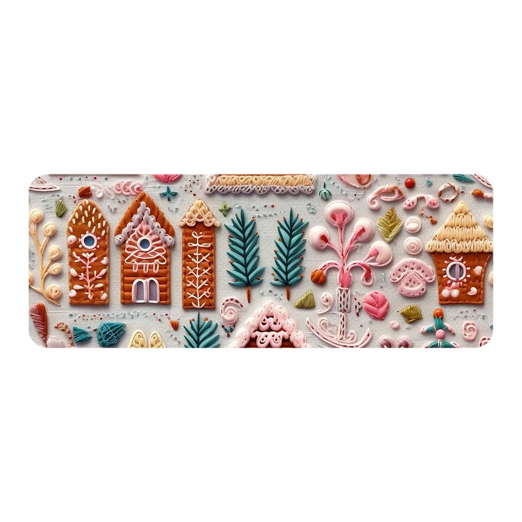 Christmas Kitchen Anti-slip Mat Carpet Flannel Doormat
