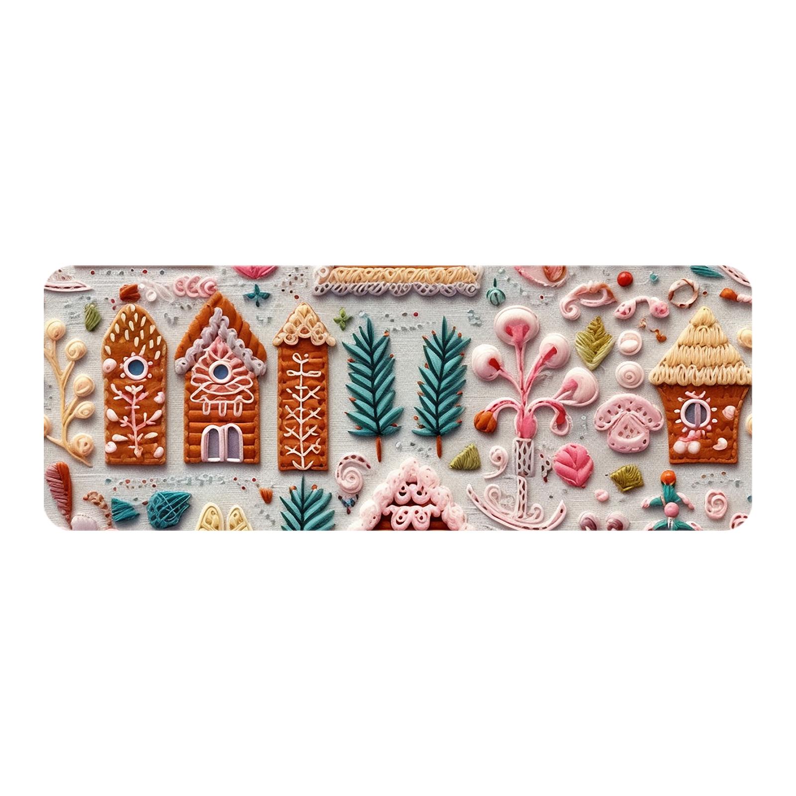 

Christmas Kitchen Anti-slip Mat Carpet Flannel Doormat One Size
