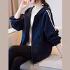 2023 Women's Casual Sporty Hooded Cardigan Jacket - Autumn/Winter Korean Style Baseball Short Jacket