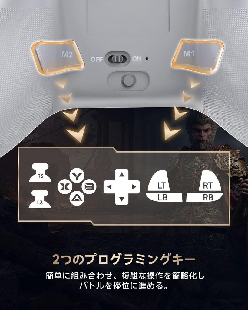 EasySMX PC Wireless Controller, RGB Backlit, Gamepad, Wireless Controller for Switch Joy-Cons, Windows PC, Switch, iOS, Android, and Steam Deck