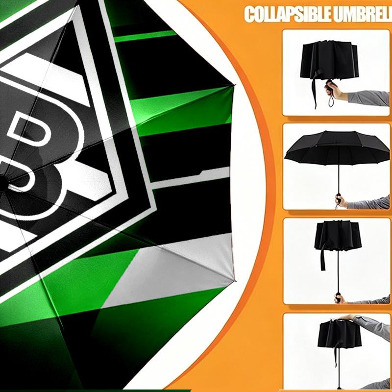 Borussia Monchengladbach Print Umbrella Automatic Opening/ Closing - Portable Foldable Design - Daily use for Travel/Outdoor - Gift for Birthday