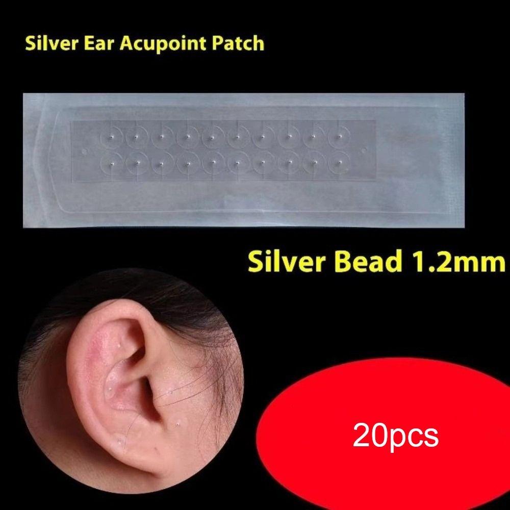 20PCS Breathable Ear Bead Patch Press Bead Acupressure Bead Auriculotherapy Patch Wellness Pressure Point