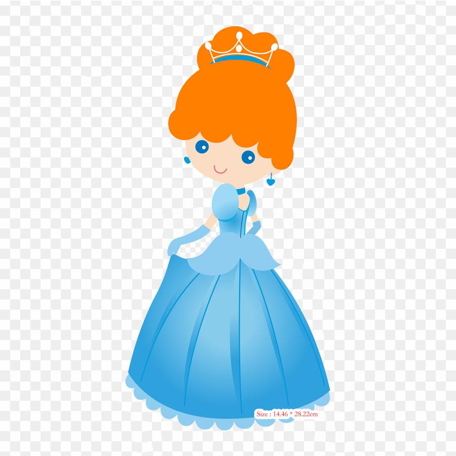 Cinderella Iron on Heat Transfer Printing Vinyl Patches Sticker for Clothes DIY Appliques Washable Patches