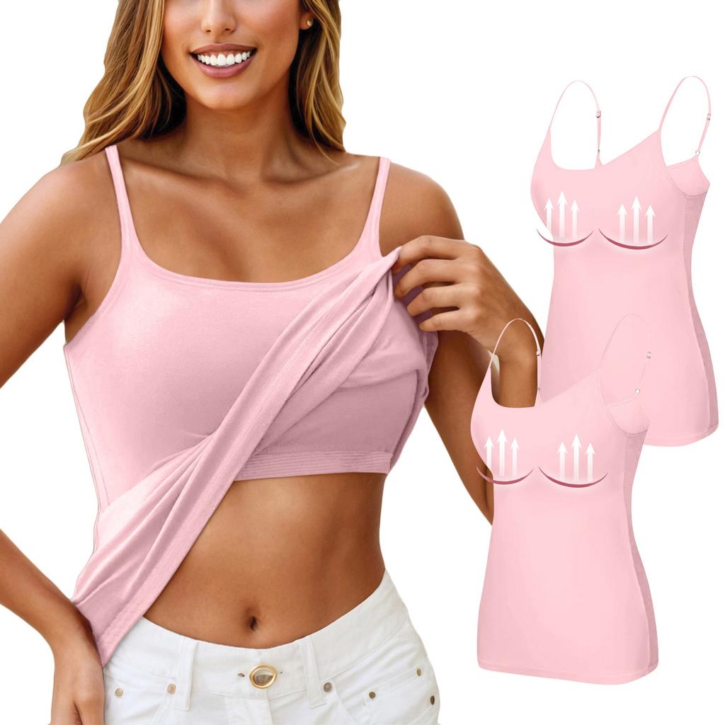 2PC Women's Camisole With Bottom And Chest Pad, Sexy Oversized Underwear With Chest Pad