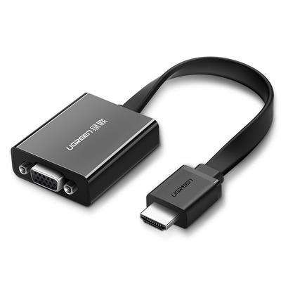 HDMI VGA Micro USB AUX Audio 35 Mm Mini Jack Adapter Black