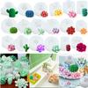 9Pcs Succulent Silicone Mold 3D Succulent Cactus Candle Molds Safe Cactus Flower Resin Mold for Scented Candles Soaps Making