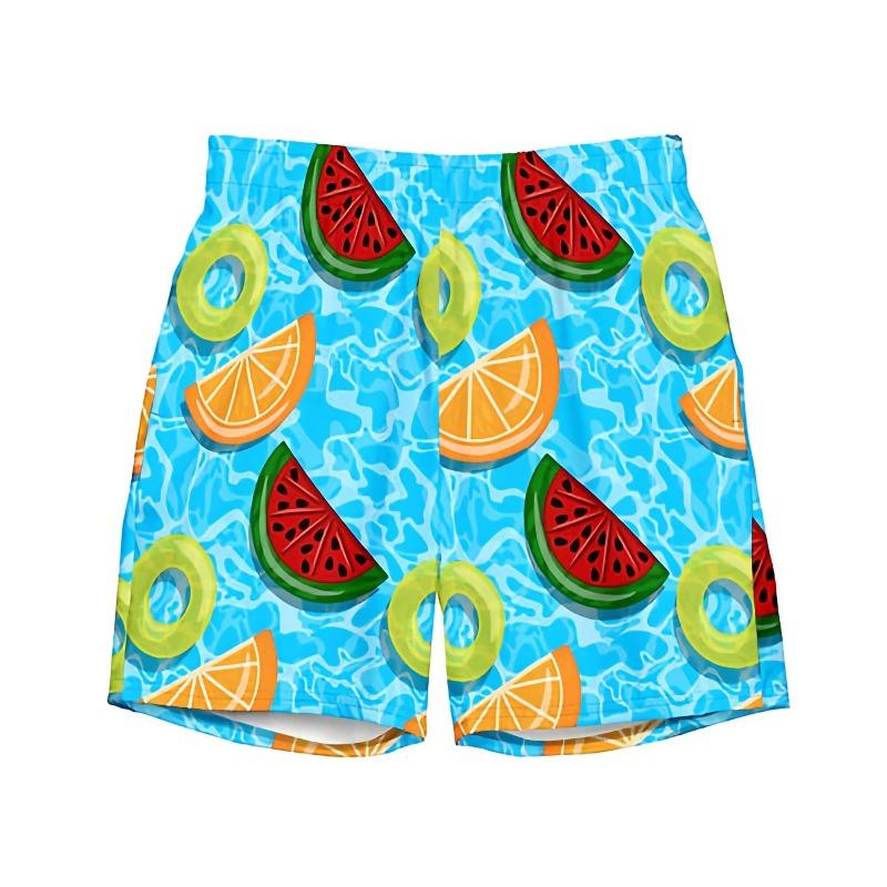 Summer Beach Style 3D Printed Loose Plus Size Quick Drying Shorts S