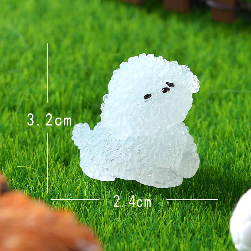 Fluorescence Cute Puppy Toys Car Ornaments Night Glowing Dog Home Car Decoration Accessories