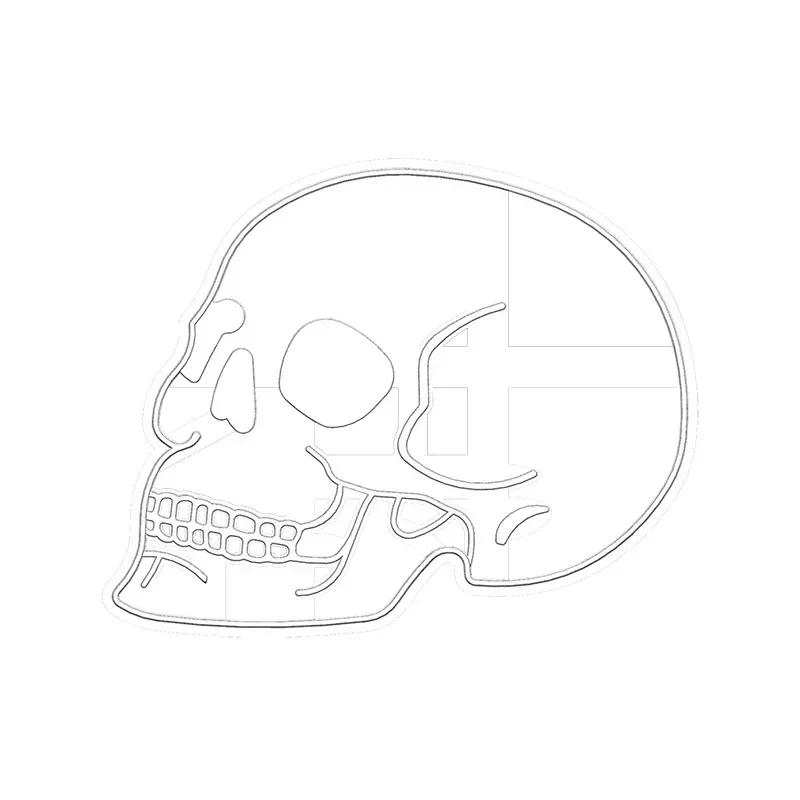 Halloween Skull Brain Organs Cookie Cutters Plastic 3D Cartoon Pressable Biscuit Stamp Chocolate Mold Cake Decorating Tools