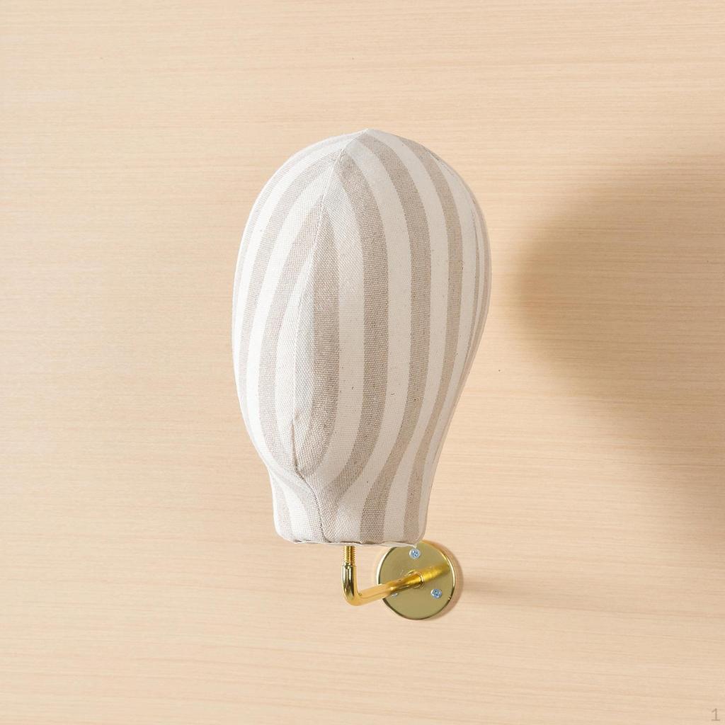 Mannequin Head Model Wall Mount Hat Display Stand Wig Holder for Headwear