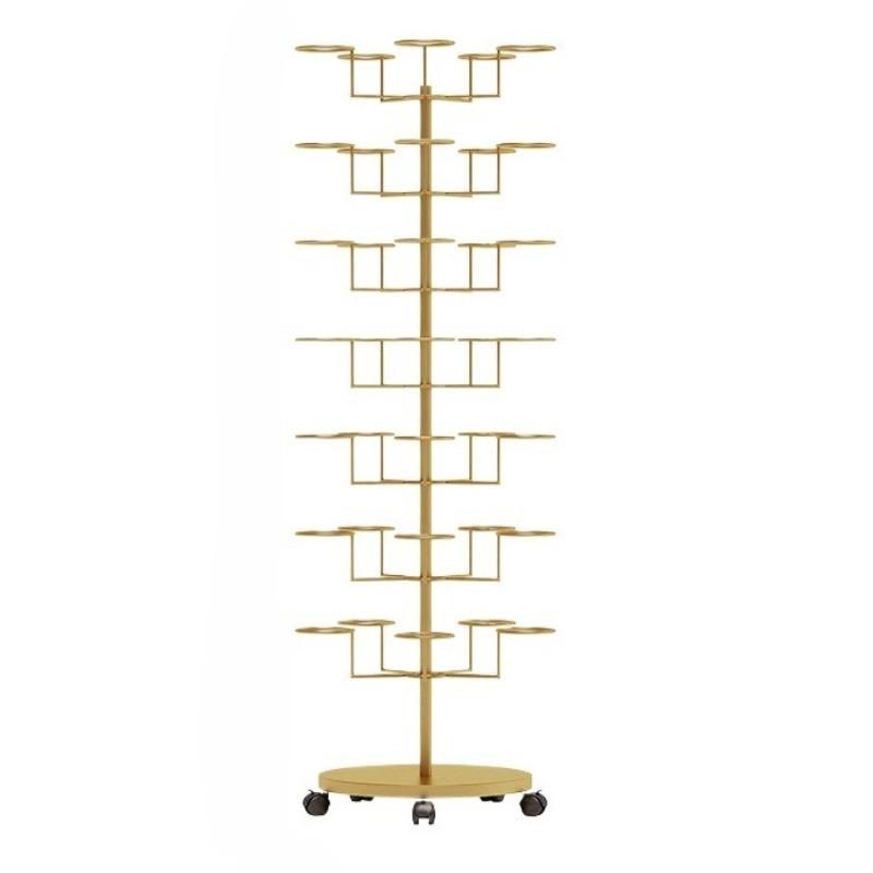 Cap Storage Stand Organizer Display Caps Holder Mobile Metal Hat Organizers Adjustable Hats Organization Support with Wheels